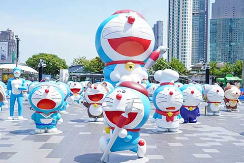 “100% Doraemon in Town” โดราเอมอนยักษ์ปรากฏตัวริมแม่น้ำเจ้าพระยา!